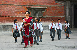 Pupils in Nepal