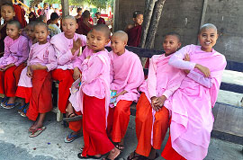 Young nuns in Myanmar