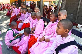 Young nuns in Myanmar