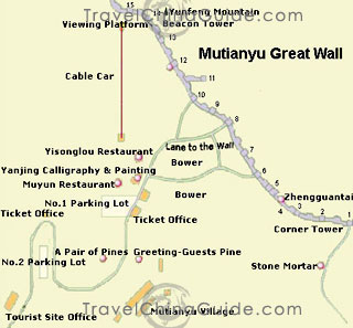 Mutianyu Great Wall Map