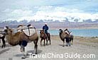 Local people live a nomadic life at the foot of Mountain Kongur.