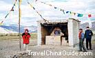 Under the prayer banner, Tibet