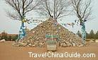 A large Gan Der Yurt built in commemoration of Genghis Khan, the great leader of Mongolians in 12th century.