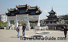 Carved stones and famous calligraphies on the tablets can be seen in the tower, Jiaxiu Tower, Guiyang, Guizhou.