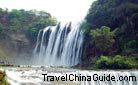 An up-close view of the Huangguoshu Waterfall in Anshun, Guizhou.