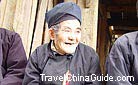 A grandpa with a tobacco pipe in hand, Langdeshang Village, Guizhou.