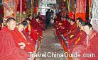 Smiling lamas, Ganden Monastery, Lhasa, Tibet