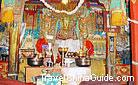 The Buddha statue in the Shrine is worshiped by local Tibetan people, Yumbu Lakang, Tibet