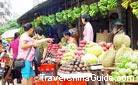 Look at the fruits of various colors! Green bananas, red pitayas and yellow durian. Which of them have you ever had?