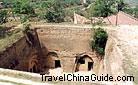 An overlook of the farmer's caves commonly seen in the north of Shaanxi Province.