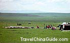 The folks enjoy a tranquil lifestyle on the unending prairie.