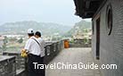 Tourists can have a bird's eye view of the whole pass on the main gate tower of Niangziguan Pass.