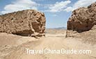 For convenience, a section of Great Wall was cut through by the locals.