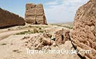 Remains of Great Wall of Han and Ming Dynasty in Shandan County