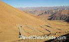 The winding dirt road to Mt. Everest