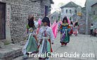 Dressing for the special local opera, Tianlong Village, Guizhou.