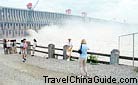 The Three Gorges Dam is discharging water