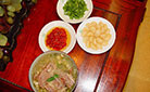 Adding chili paste, caraway and a specially salted sweet garlic will enhance the Yang Rou Pao Mo (Crumbled Flatbread in Mutton Stew).