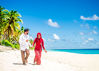 Local people on the beach