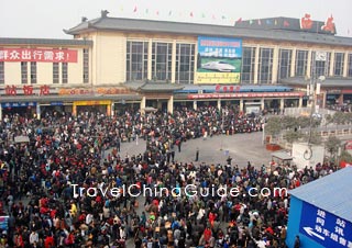 Xian Railway Station during Chinese New Year Rush 