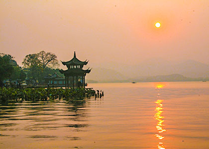 West Lake at sunset