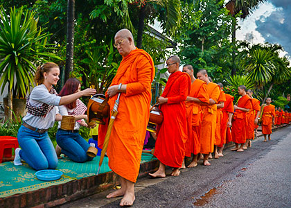 Alms-giving ceremony